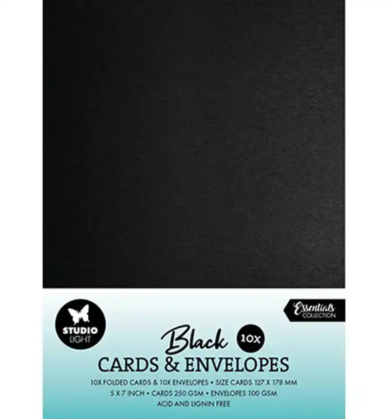 Cards & Envelopes zwart