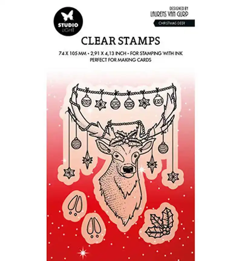 BL Clear stamp Christmas Deer by Laurens