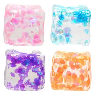 Ice cube glitter slow rise