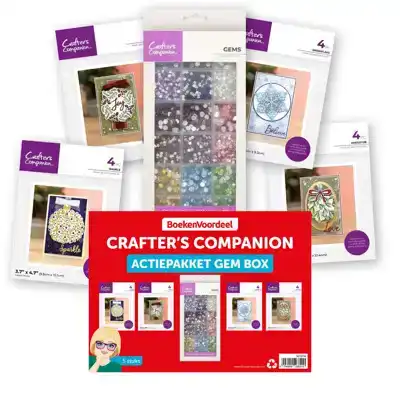 Actie Pakket Crafters Companion Gem Box inclisief 4 snijmallen