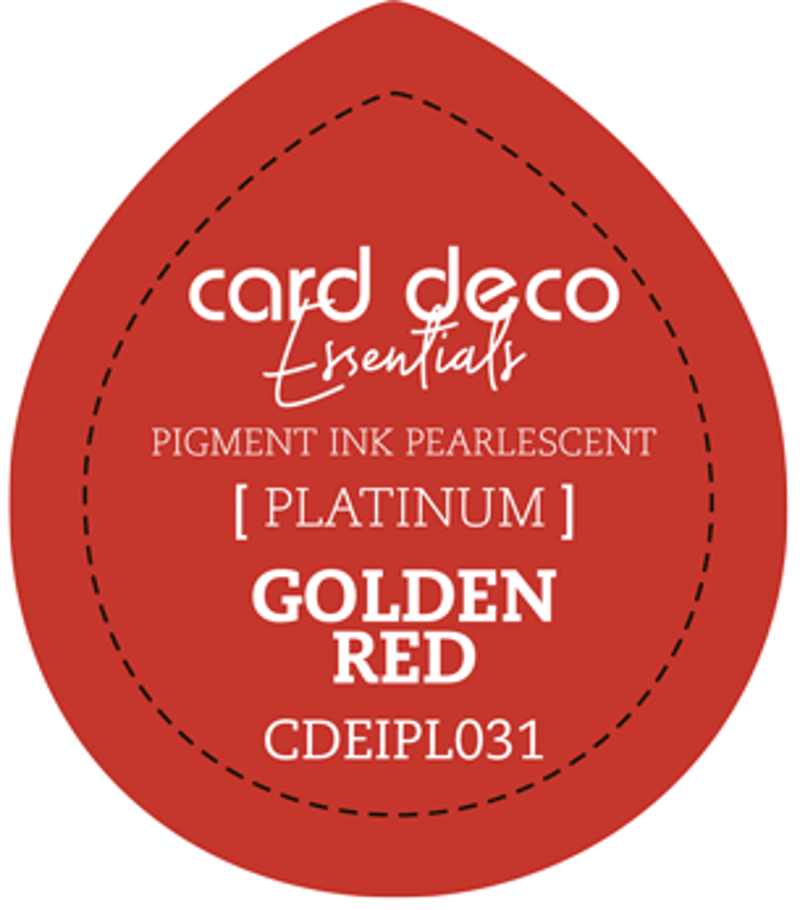 Pigment ink golden red fast drying pearlescent card deco ess