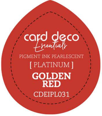 Pigment ink golden red fast drying pearlescent card deco ess