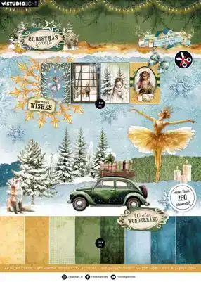 Studio Light Christmas Forest Stansvellen DIY papier