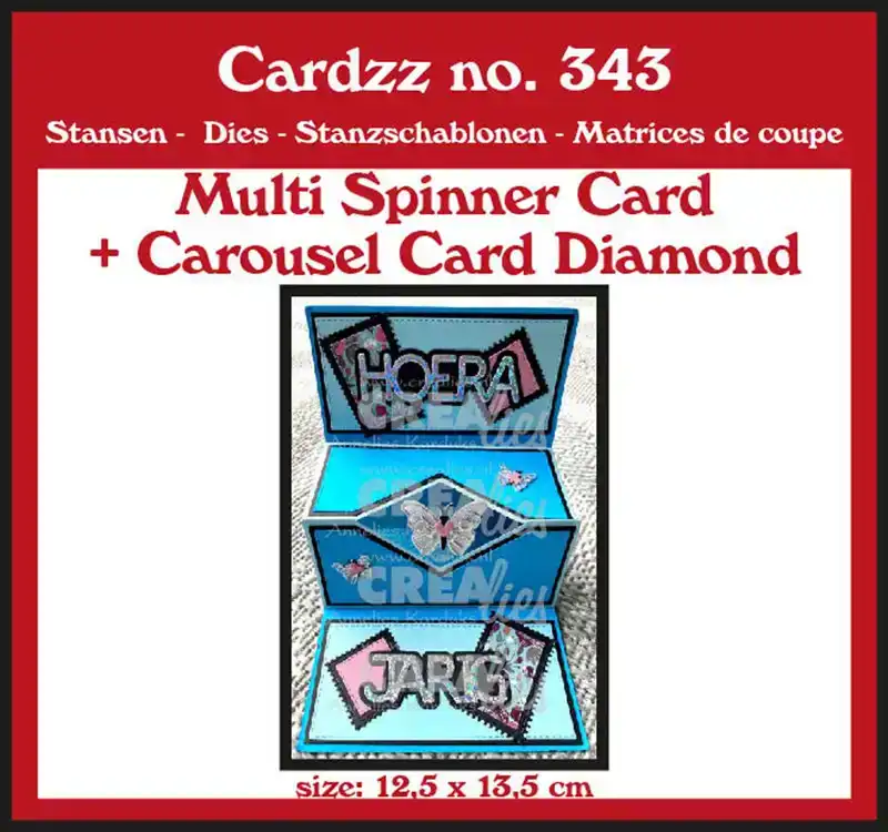 Crealies Multi spinner cards Wyber
