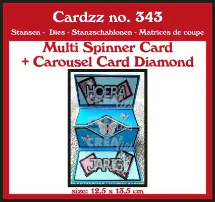 Crealies Multi spinner cards Wyber