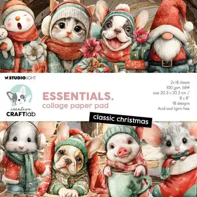 Studio Light Creative Craftlab Essentials Collage Paper Pad Classic Christmas