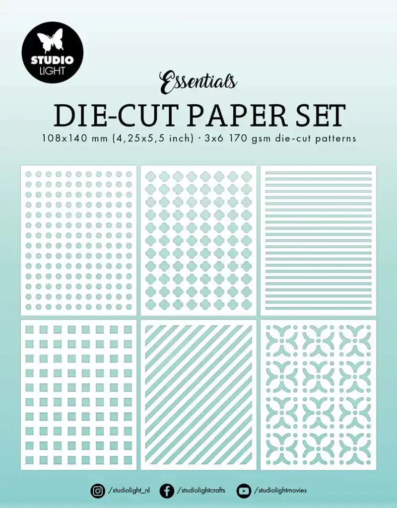 Studio Light Paper Set Die Cut paper Sheets