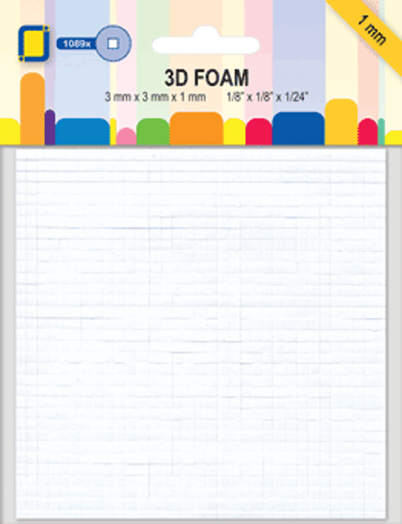 3D Foamblokjes 3x3x1mm