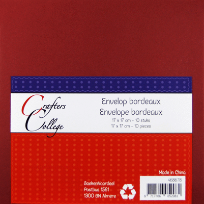 Enveloppen bordeaux 17x17cm 110gr
