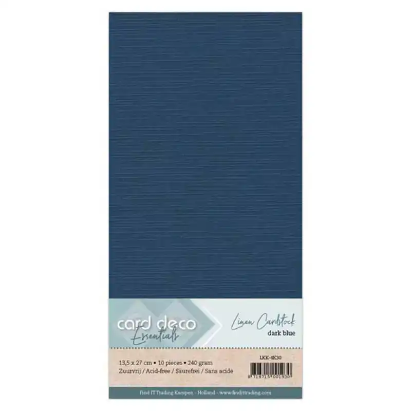Linnenkarton vierkant - donkerblauw