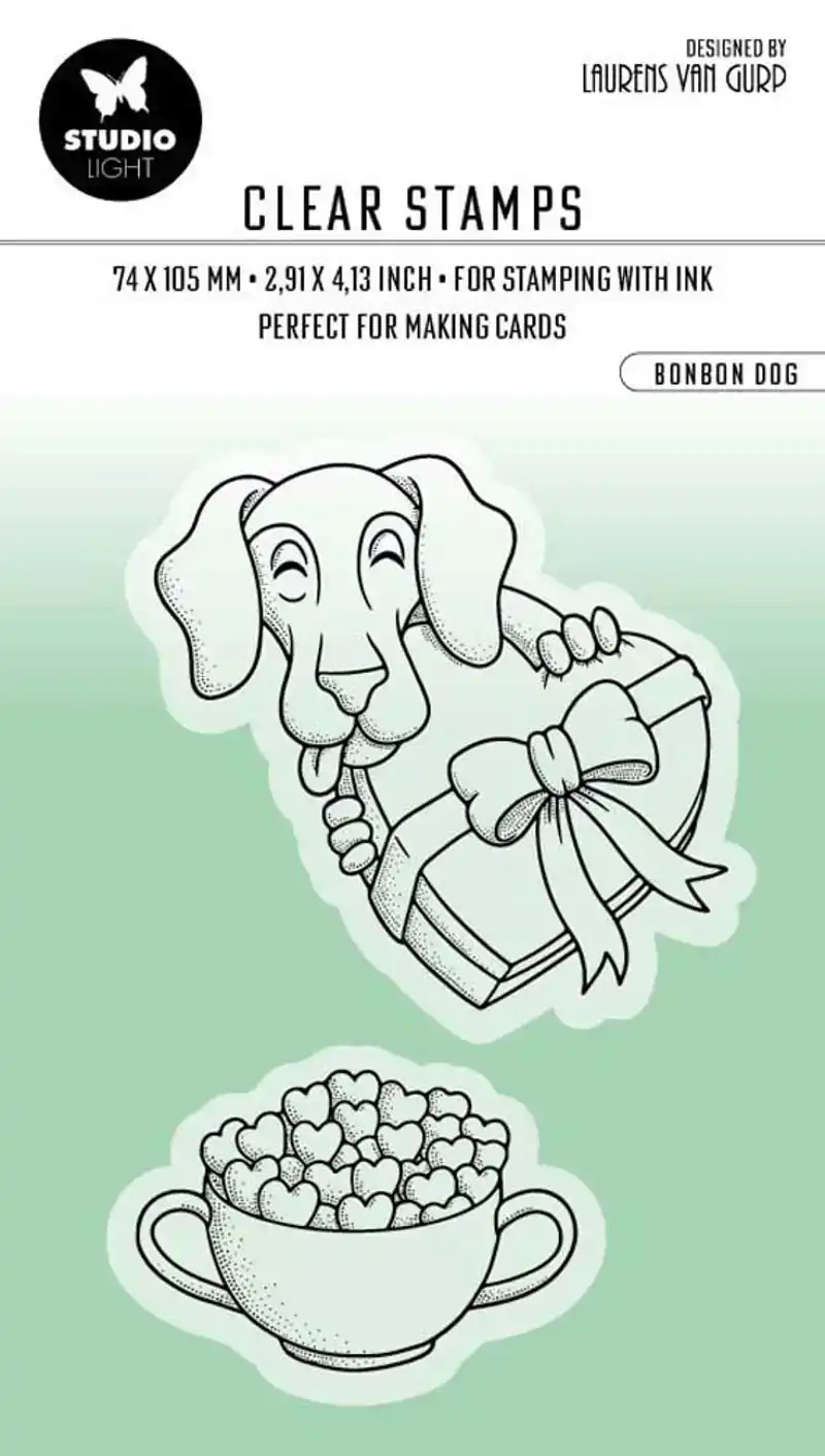 Studio Light Clear Stamp BonBon Dog by Laurens
