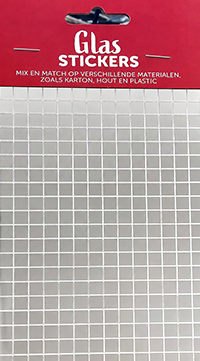 Glas stickers Zilver 294st Mozaiek