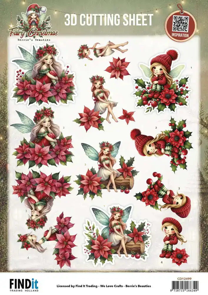 Berries Beauties - Fairy Christmas 3D cutting sheet