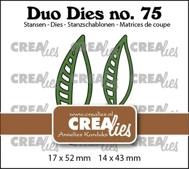Crealies Snijmal no. 75, Open blaadjes 21