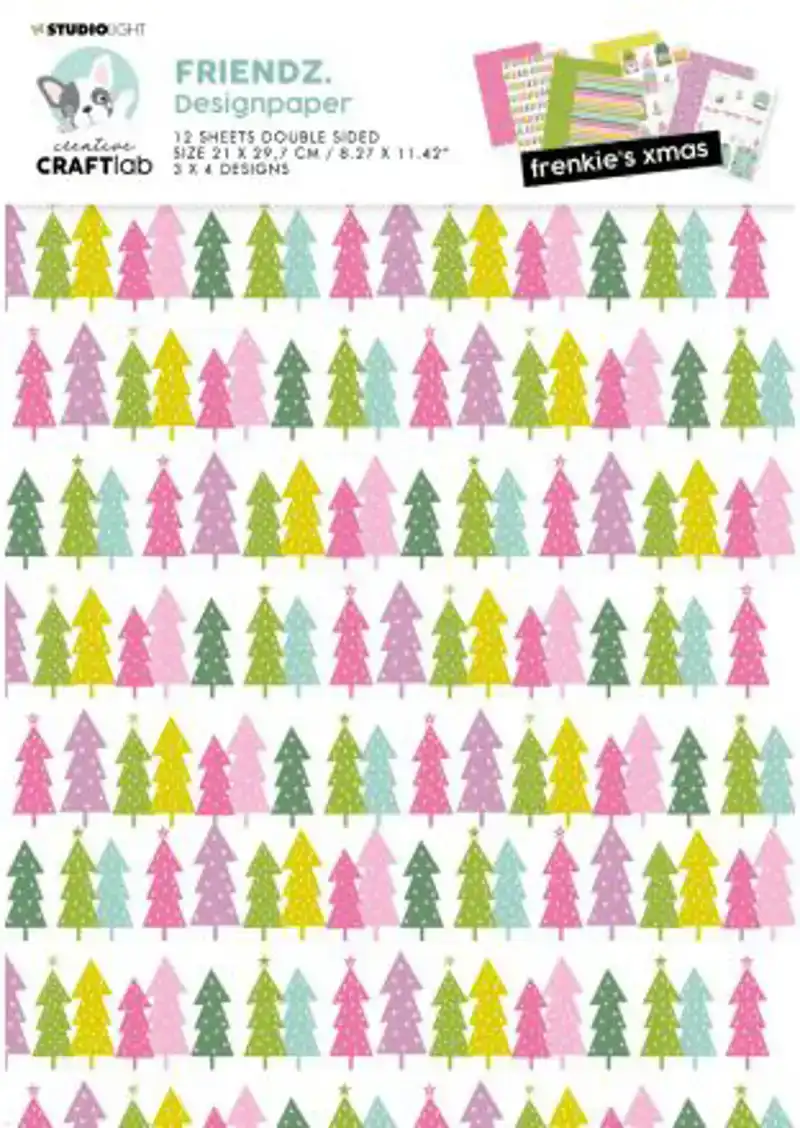 Creative Craftlab Paper set Frenkie's xmas  Friendz nr. 16