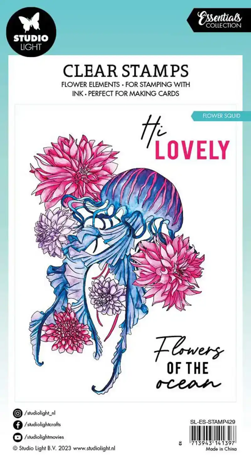 Studio Light Clear Stamp Flower Squid