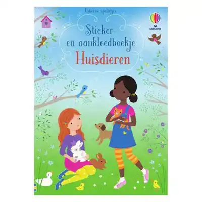 Huisdieren sticker en aankleedboek