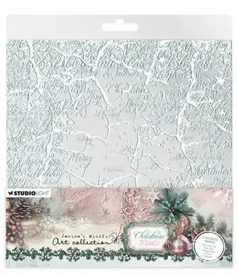 JMA Acetate Sheets White & Vintage mint Christmas Blush