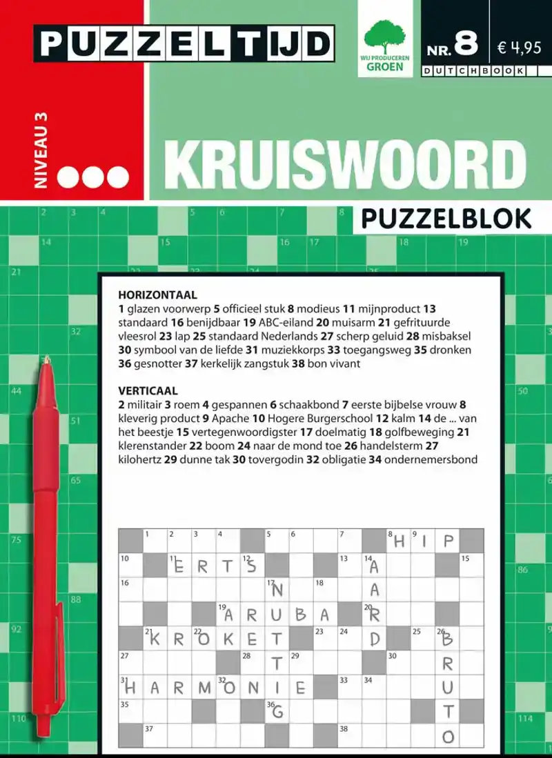 Puzzelblok kruiswoord 3punt nr8