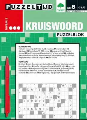 Puzzelblok kruiswoord 3punt nr8