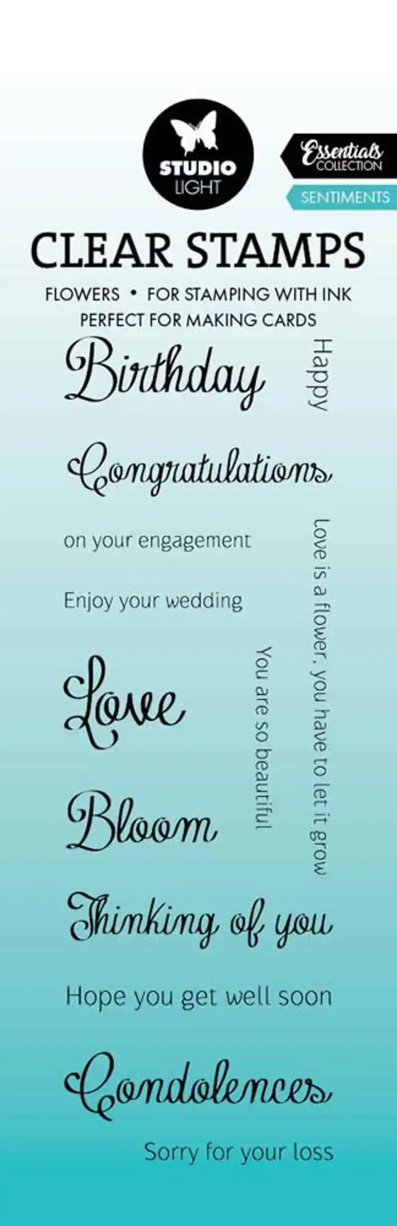 SL Clear stamp Sentiments essentials