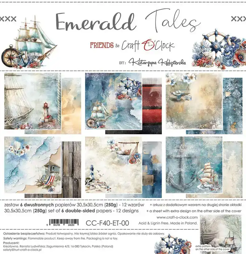 Craft o’Clock emerald tales papierpakket 30,5 x 30,5cm
