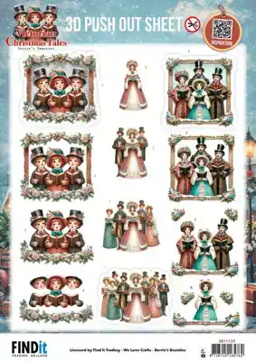 3D Pushout Sheet Berries Beauties Victorian Christmas Christmas Serenade