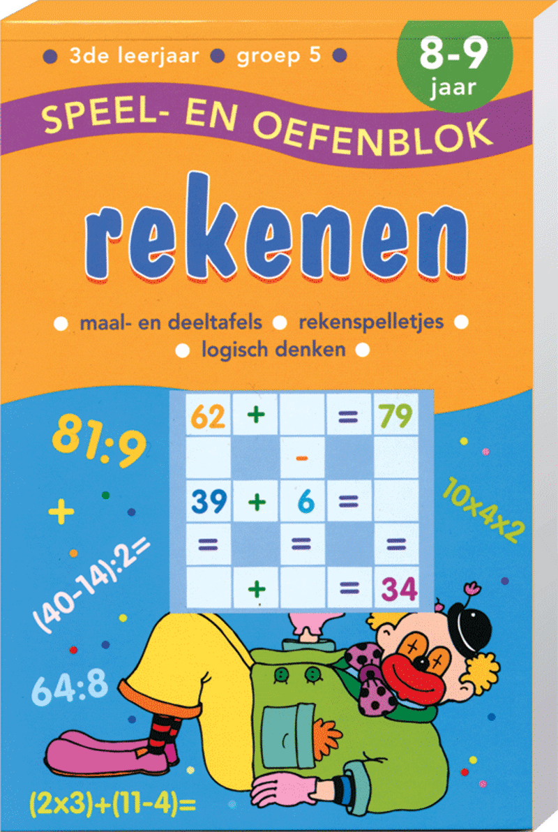 Speel en Oefenblok 8 tot 9 Jaar Rekenen