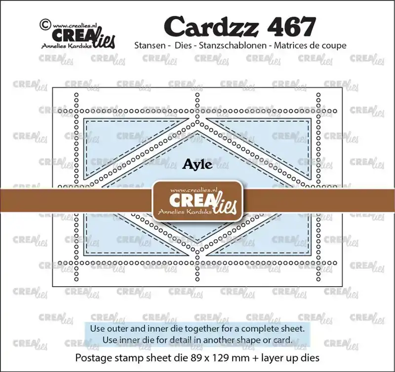 Cardzz stansen no. 467, Postzegelvel Ayle (rechthoek met wyber)