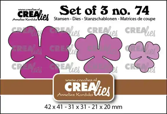 Set of 3 no. 74, Bloemen 30