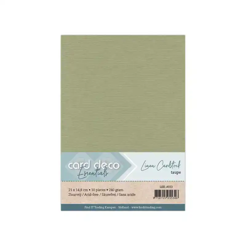 Linnenkarton A5 taupe