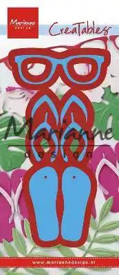 Marianne Design Snijmal Flip Flops & Sunglasses
