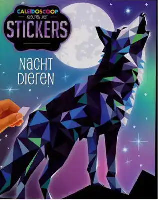 Kleuren met stickers Nachtdieren