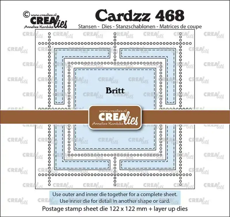 Cardzz stansen no. 468, Postzegelvel Britt (vierkant met vierkant)