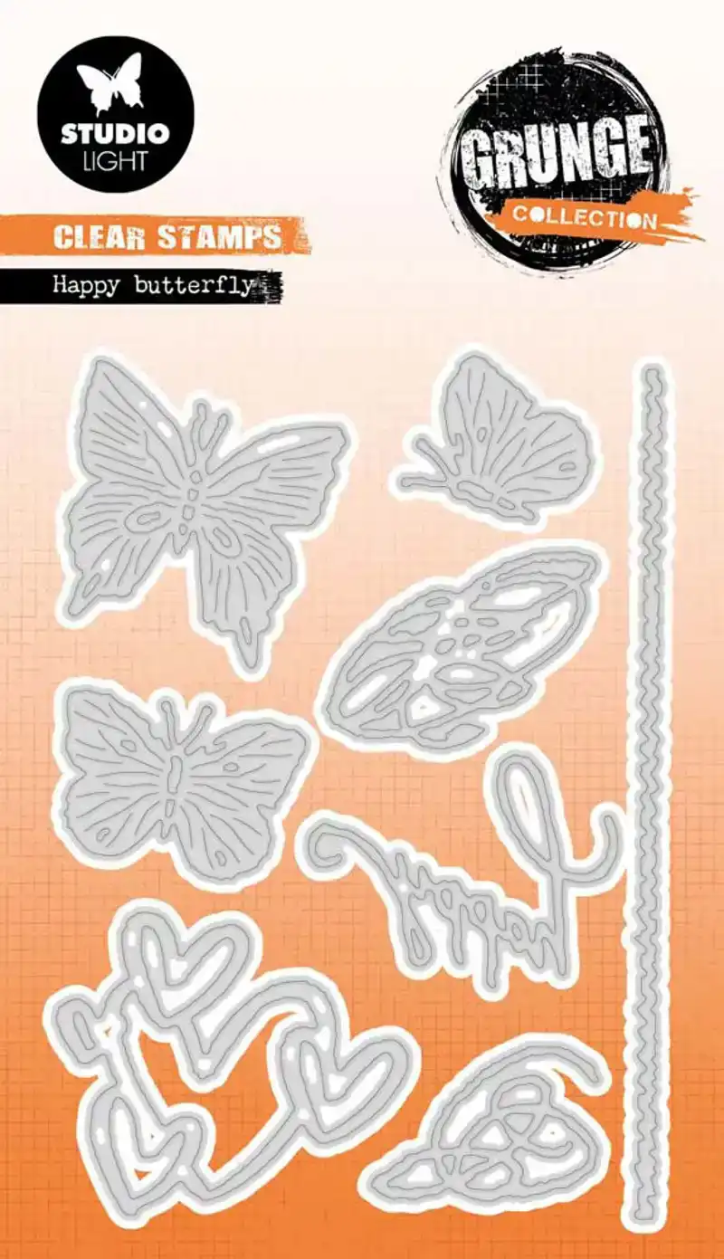 Studio Light Grunge snijmal Happy Butterfly