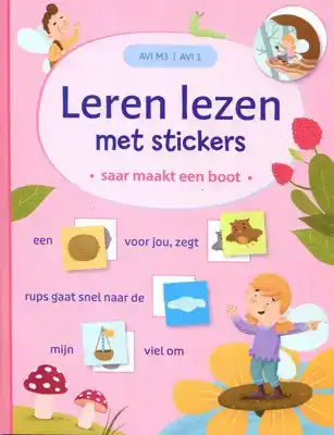 Leren lezen met stickers - Saar maakt een boot