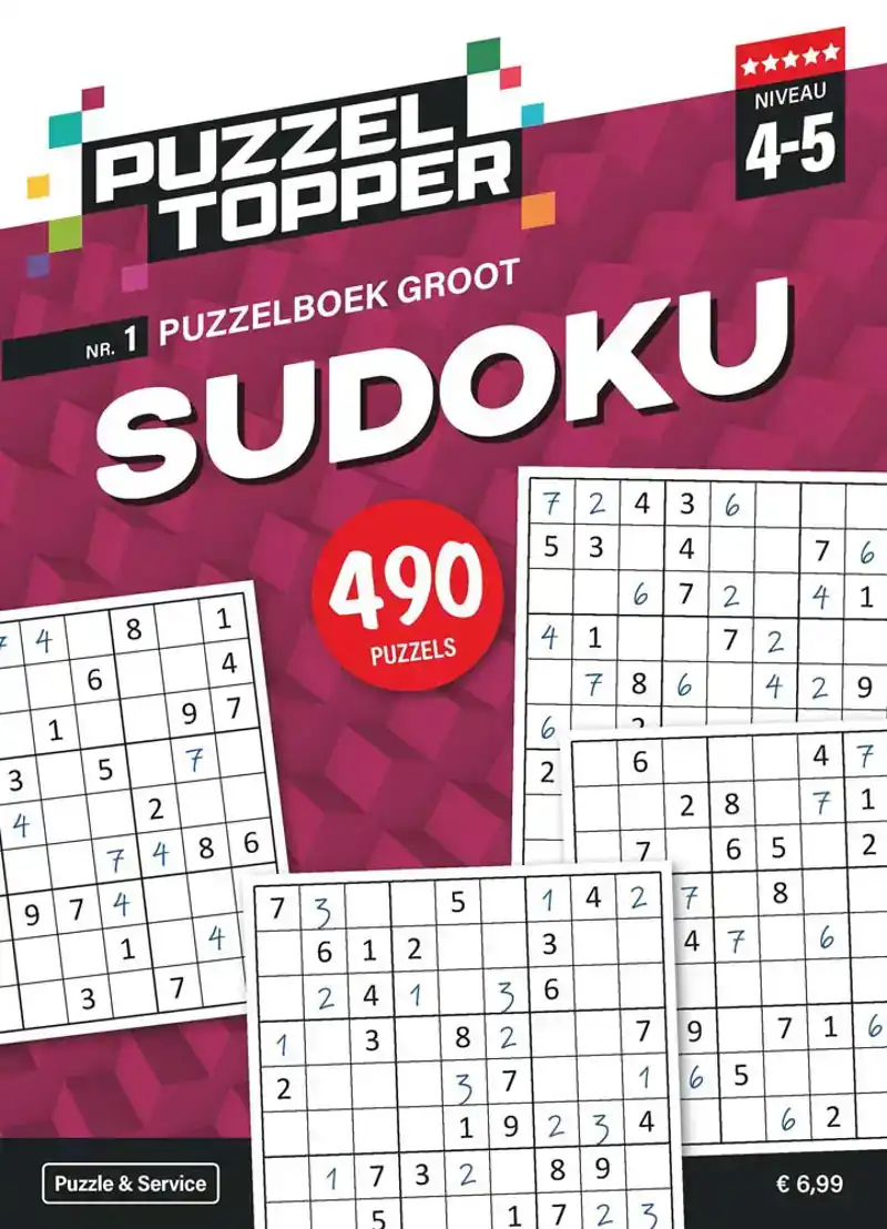 Puzzelboek groot Sudoku 4-5 punt nr1