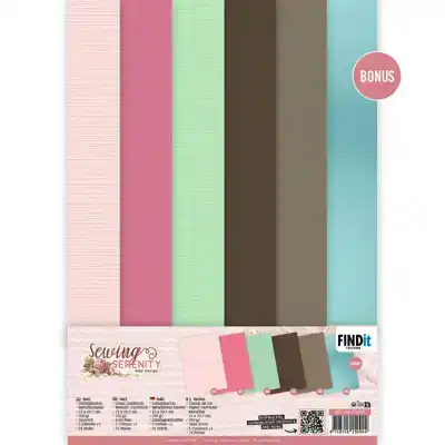 Amy Design Sewing Serenity Linen Cardstock Pack A4