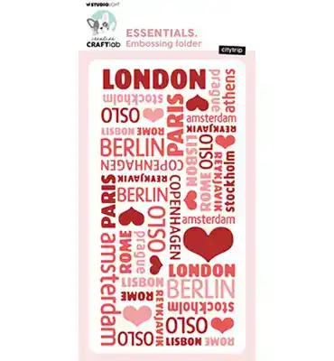 Creative Craftlab embossing folder Citytrip