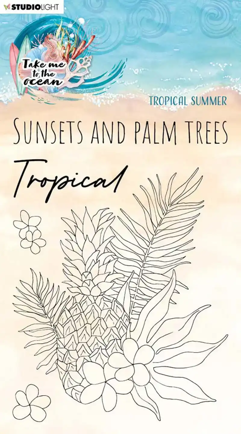 Studio Light Take me to the Ocean Clear Stamp Tropical Summer nr.217