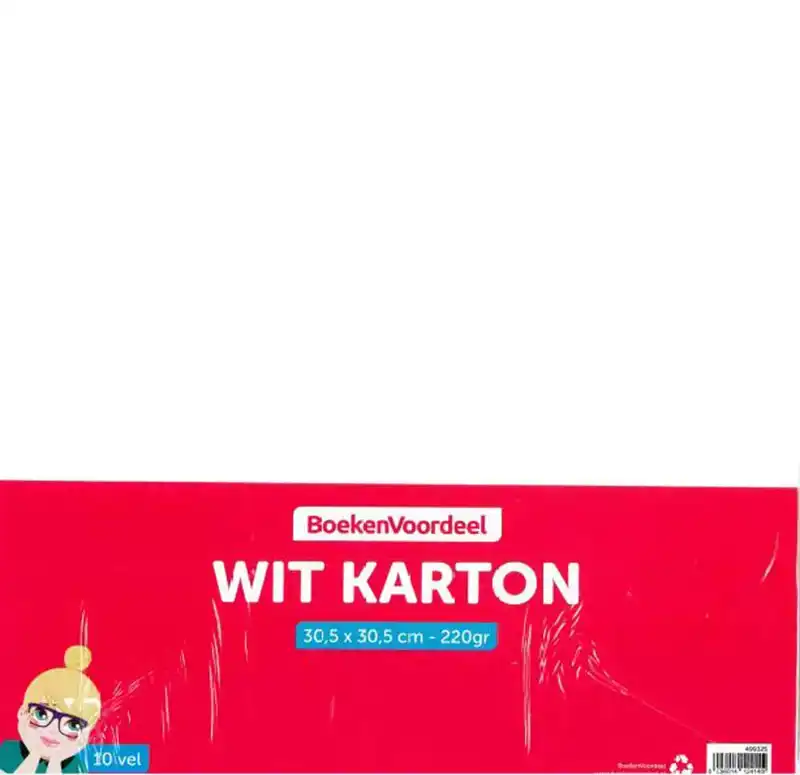 Karton wit 30,5x20,5cm 10vel 220gr