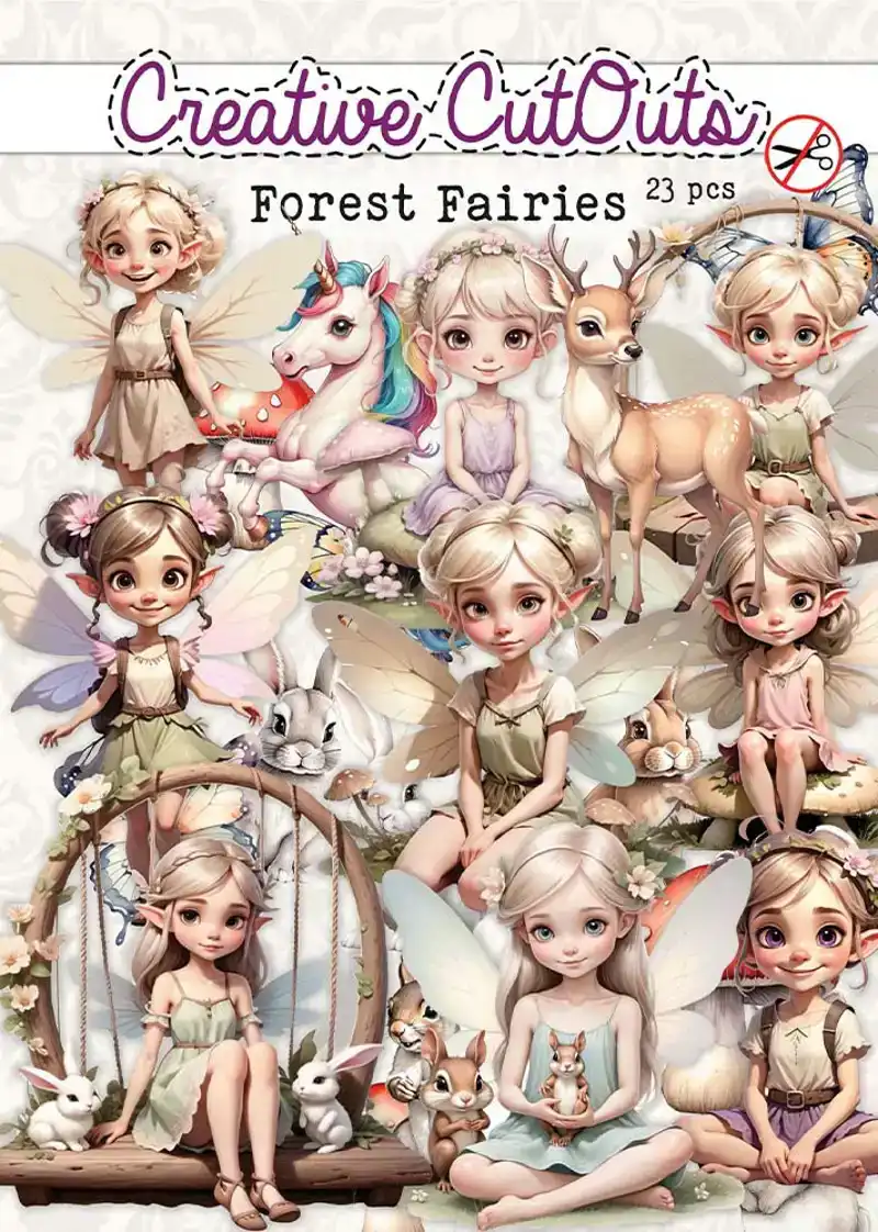 Forest Fairies stansplaatjes 23 stuks
