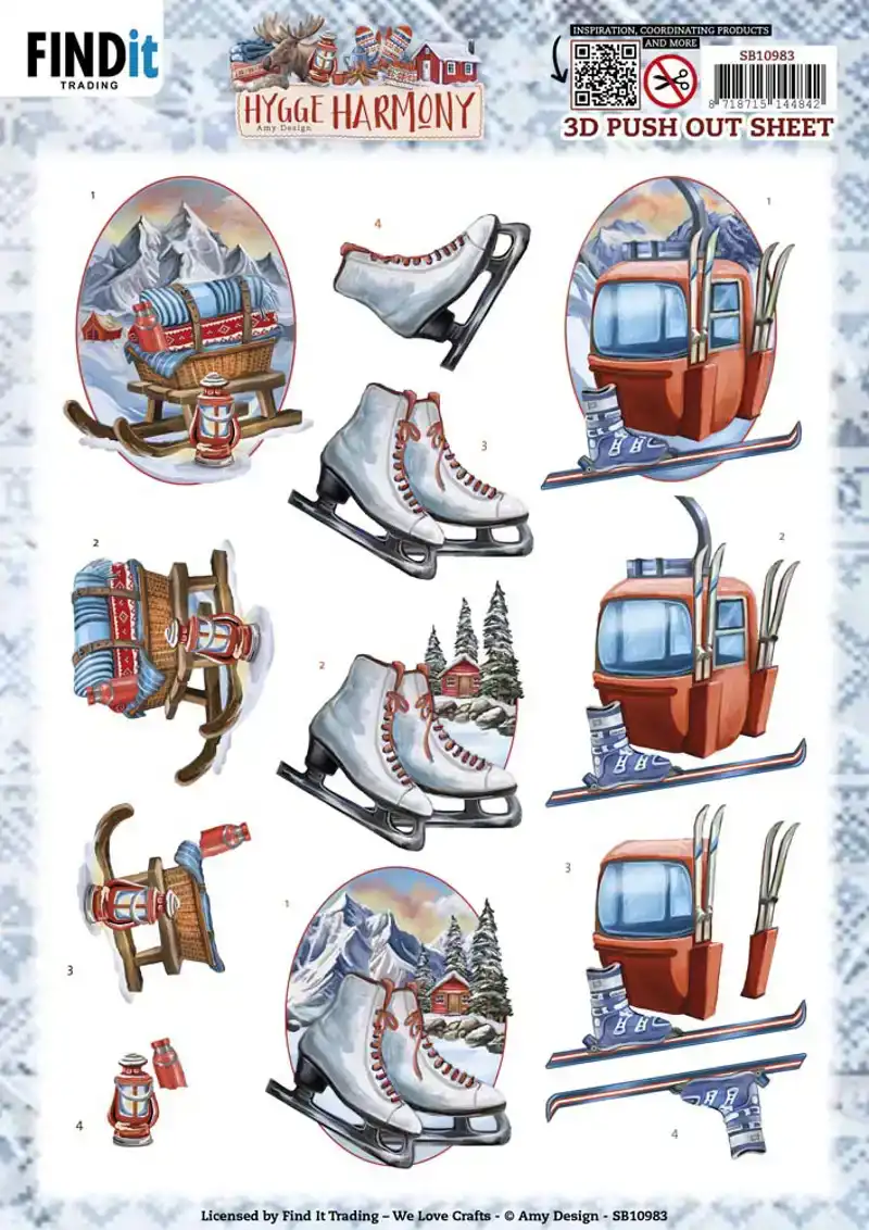 AD Hygge Harmony 3D Push out Winter sports