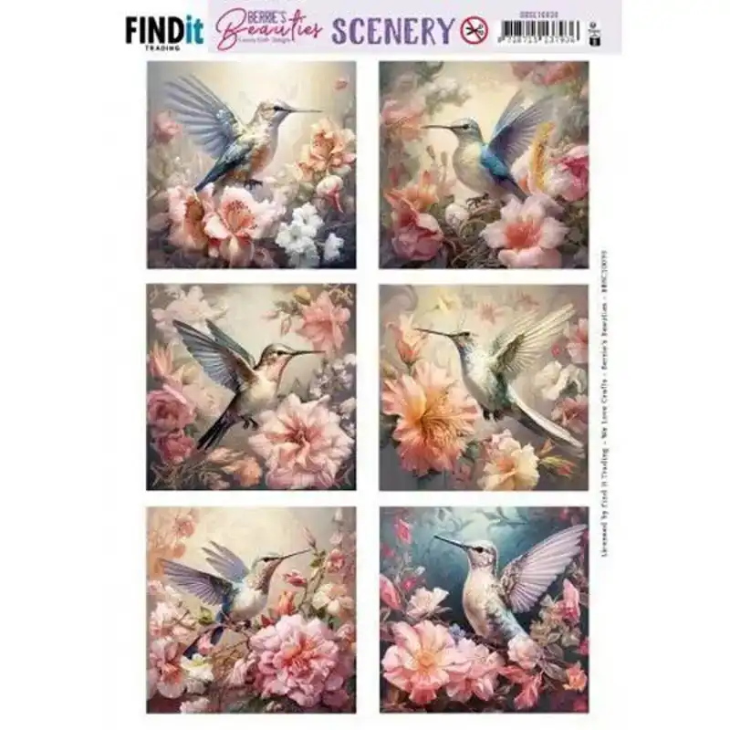 Scenery push out Berries beauties - Hummingbird square