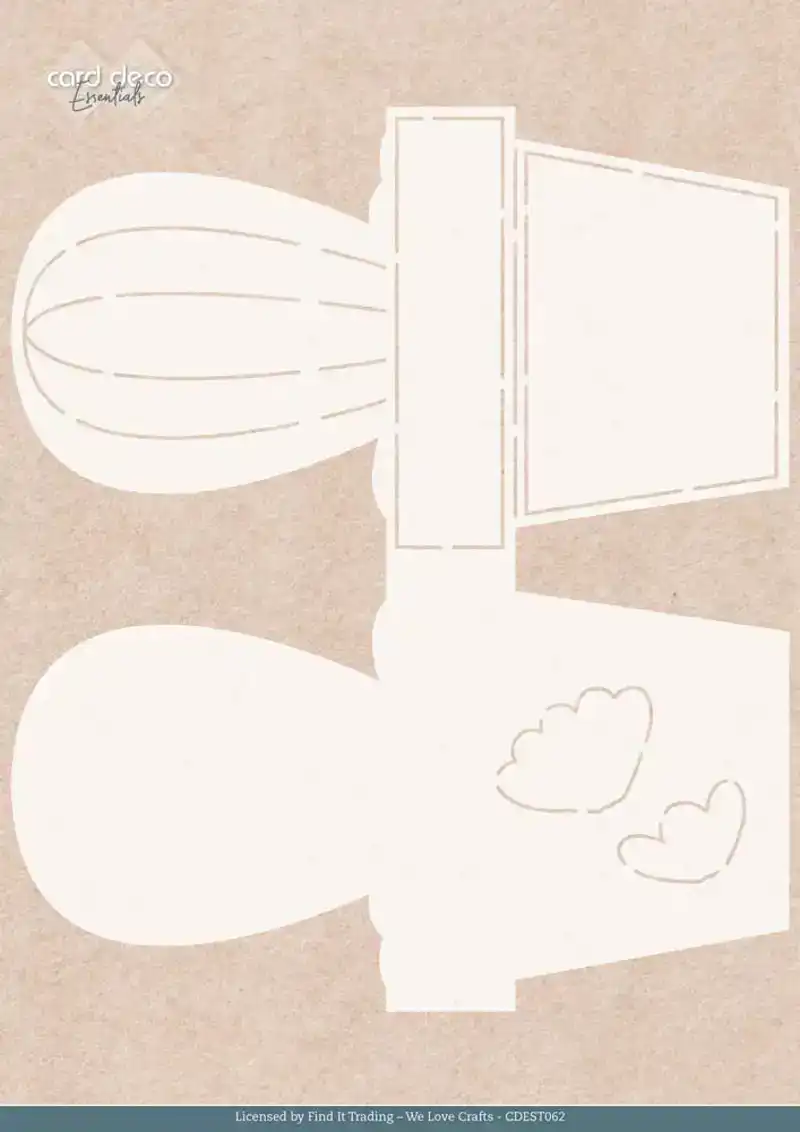 Card deco essentials stencil plant paradise card A4