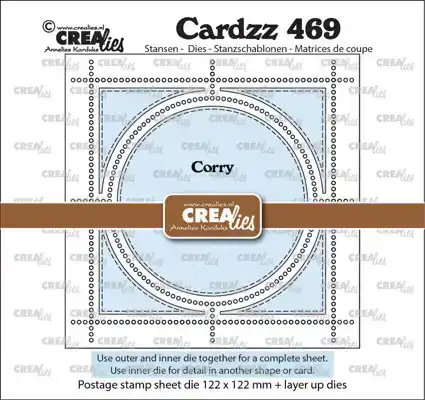 Cardzz stansen no. 469, Postzegelvel Corry (vierkant met cirkel)