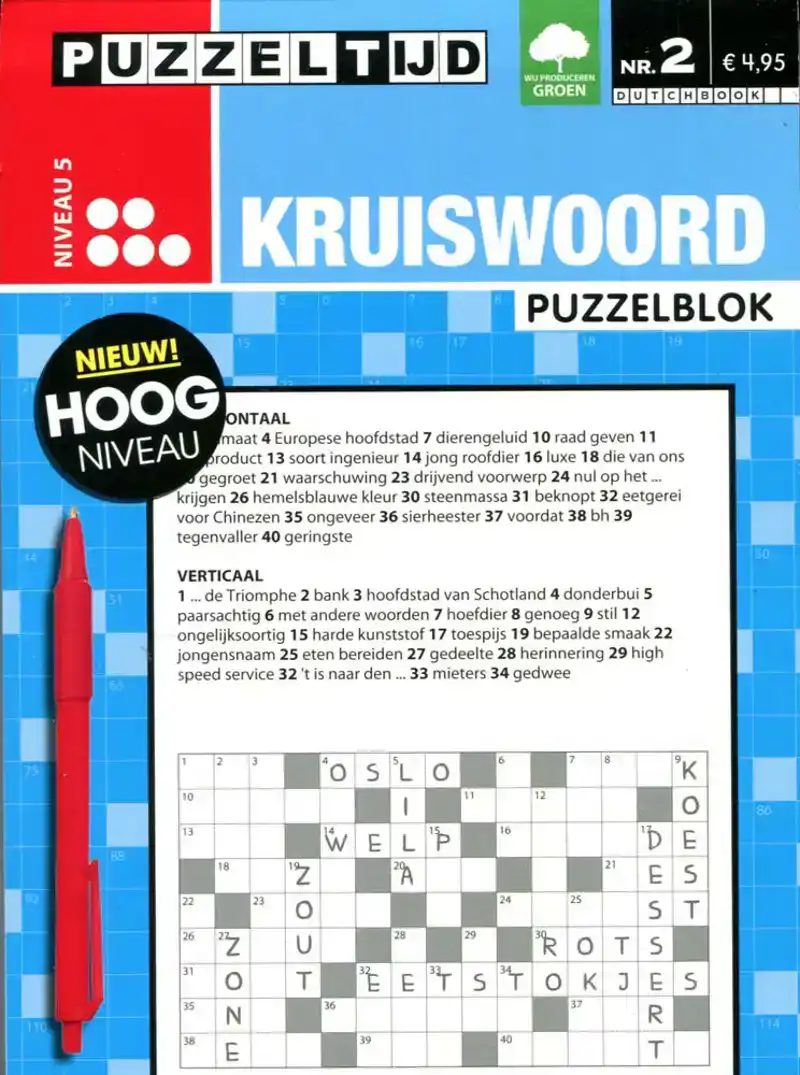Puzzelblok kruiswoord 5 punt nr 2