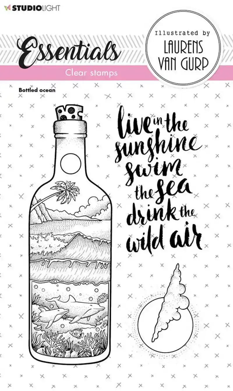 Clear stamp bottled ocean Studio Light nr.253