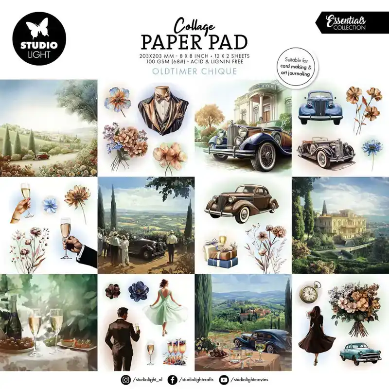 Collage paper pad Oldtimer Chique