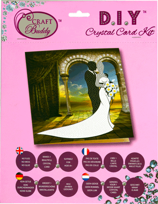 Crystal Card Kit A21 Wedding Couple 18x18 cm